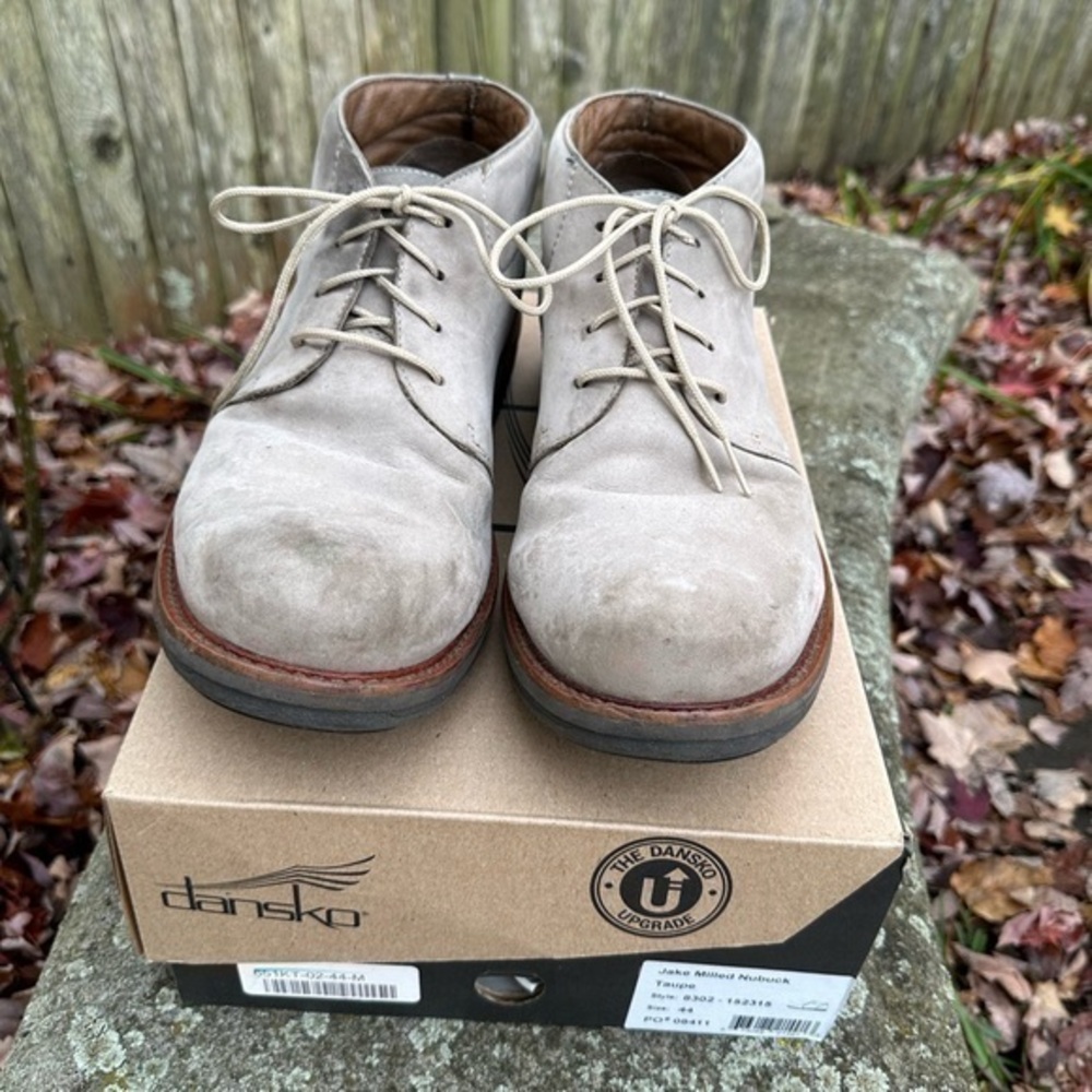 Dansko Men’s Jake Milled Nubuck Taupe Chukka Boots - Size 10.5M - Picture 4 of 12